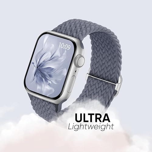 6 Pack Braided Stretchy Bands Compatible with Apple Watch Band 38mm 40mm 41mm 42mm 44mm 45mm 46mm 49mm Women Men, Adjustable Nylon Solo Loop Elastic Straps for iWatch Series 11 10 9 8 7 6 5 4 SE Ultra thumbnail 4