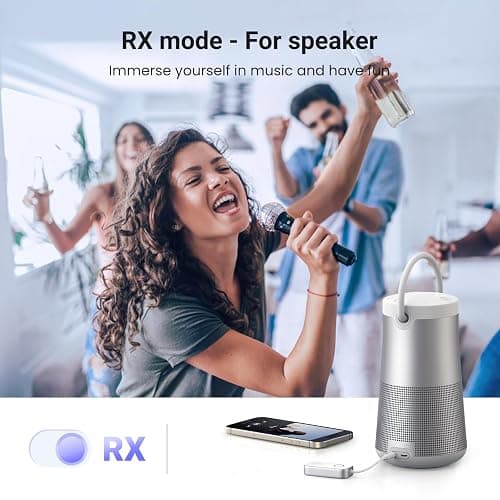 UGREEN Airplane Bluetooth 6.0 Transmitter Receiver for 2 Airpods or Headphones, Airplane Travel Essentials 2-in-1 Wireless Bluetooth Adapter, 3.5MM AUX Jack Adapter on Flight, TV, Car Stereo thumbnail 7