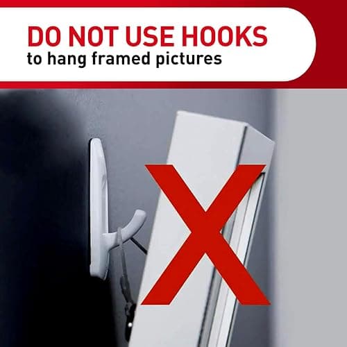 Command Large Utility Hooks, Damage Free Hanging Wall Hooks with Adhesive Strips, No Tools Wall Hooks for Hanging Back to School Dorm Organizers, 7 White Hooks and 12 Command Strips thumbnail 9
