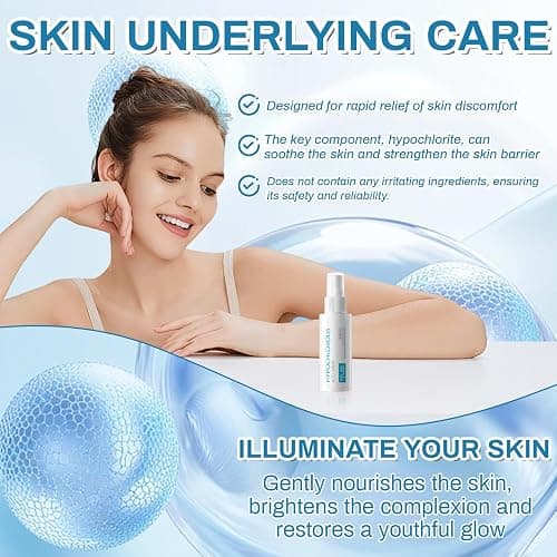 Ácido hipocloroso Spray, Spray para rostro, seguro en la piel | aplicable en cuero cabelludo seco, Hidrata y protege tu piel (60ml) thumbnail 7