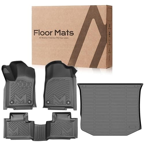 TPE Automotive Floor Mats & Cargo Liner Custom for 2016-2021 Jeep Grand Cherokee & 2022 WK (Not for L), All Weather Cover Protection Waterproof Black Floor Liner Front & Rear Row Full Set Car Mats thumbnail 7