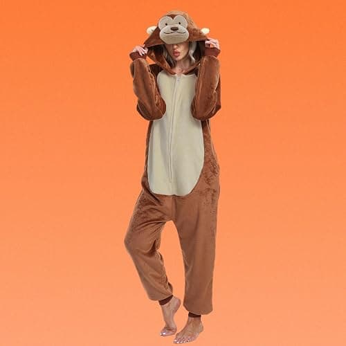 Adult Onesie Pajamas Animal One Piece Costume Halloween Cosplay for Women Men thumbnail 5