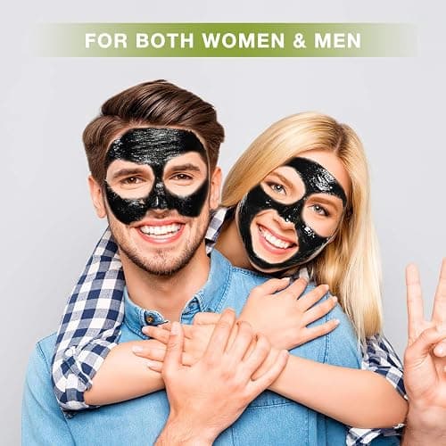 Blackhead Peel Off Face Mask, SHVYOG 3-in-1 Blackhead Remover Charcoal Mask with Brush & Tea Tree Serum, Purifying Deep Cleansing Black Mask for Blackheads, Dirt, Acne, Pores Shrinking (100g+30ml) thumbnail 7