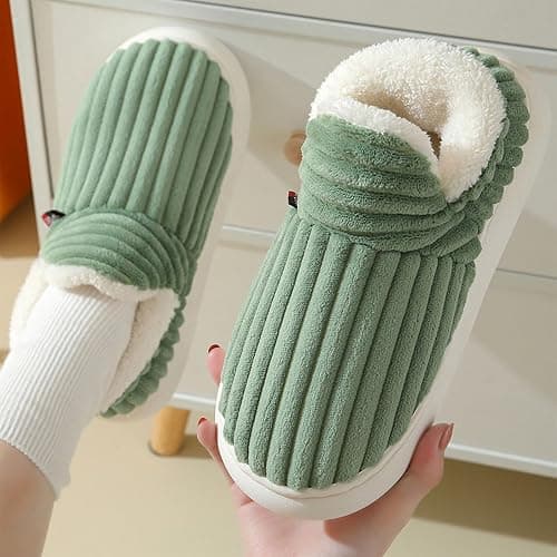 Chaussons Femme Hiver Chaud, Chaussons Chauds Et Douillets en Forme De Nuage pour Homme Et Femme, Pantoufles d'hiver Chaudes Et Pelucheuses pour La Maison thumbnail 6