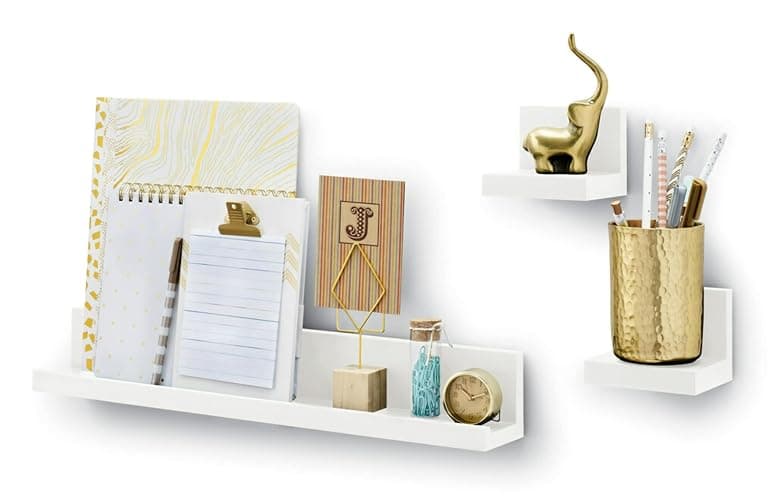 Command Display Ledges, Holds up to 2 lb, Quartz, 2 Ledges with 8 Medium Strips, Damage-Free Hanging Floating Shelf with Adhesive Strips, Personalize Living Room, Bedroom, Kids Room or Office thumbnail 9