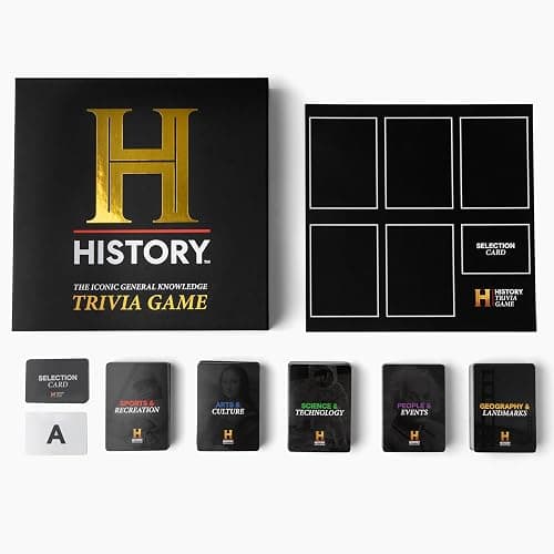 HISTORY Channel Trivia Game - 2000+ General Knowledge Questions - Christmas Stocking Stuffers Gift for Adults, Family in The Pursuit of Trivial Knowledge - Super Trivia for Board & Card Games Night thumbnail 4