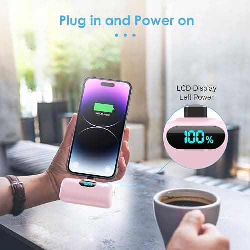 Mini Portable Charger USB C Power Bank,Upgraded 5000mAh PD Fast Charging Battery Pack Built-in USB-C Connector Travel Essential for iPhone17/17Pro/17Pro Max/Air/16 Plus/16Pro Max/15 Series,Android etc thumbnail 7