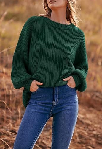 PRETTYGARDEN Womens Sweaters Spring 2026 Oversized Chunky Knitted Pullover Sweater Casual Long Sleeve Crewneck Cute Sweaters thumbnail 3