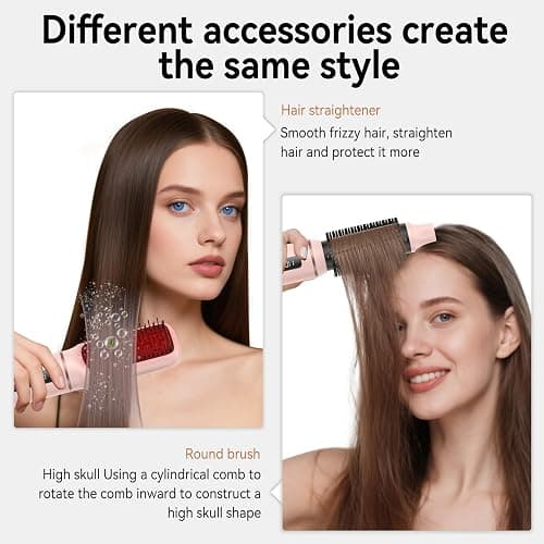 Atopskins 5-in-1 Blow Dryer Brush & Auto-Wrap Air Styler Set | Hot Air Styler with Auto-Wrap Curlers, Volumizing Round Brush & Hair Dryer Brush for Wet to Dry Styling thumbnail 2