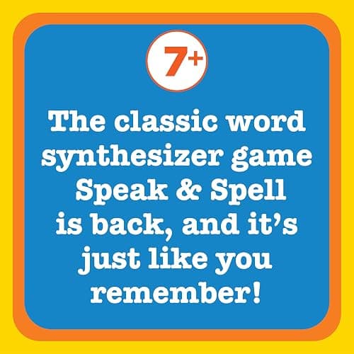 Speak & Spell Electronic Game - Educational Learning Toy, Spelling Games, 80s Retro Handheld Arcade, Autism Toys, Activity for Boys, Girls, Toddler, Ages 7+ thumbnail 3