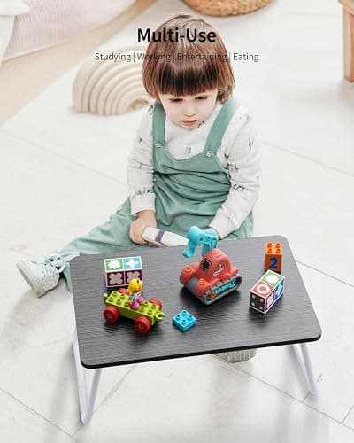 FISYOD Foldable Lap Desk, Laptop Bed Desk, Portable Bed Table, Laptop Stand for Bed & Couch, Lightweight & Mini - Black thumbnail 2