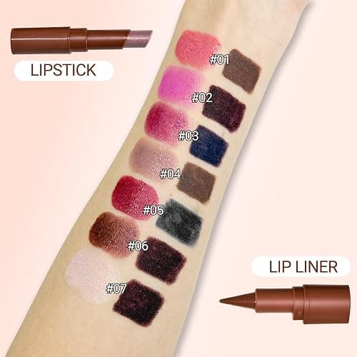 Nourishing Lip Gloss with Brown Lip Liner Lip Combo Sets, Solid Lip Gloss Jelly Lipstick High Shine, Nude Lip Kit with Lip Liner and Gloss for Women, Lightweight Long-Lasting Lipstick Makeup Gift, 01 thumbnail 4