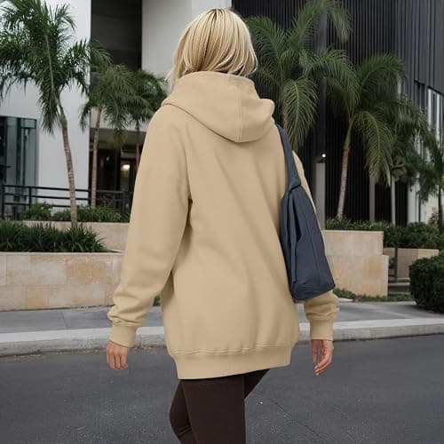 YARBCEN Womens Hooded Hoodies Sweatshirts - Long Sleeve Crewneck Sweaters With Pocket 2026 Fashion Spring Oversized Clothes thumbnail 5