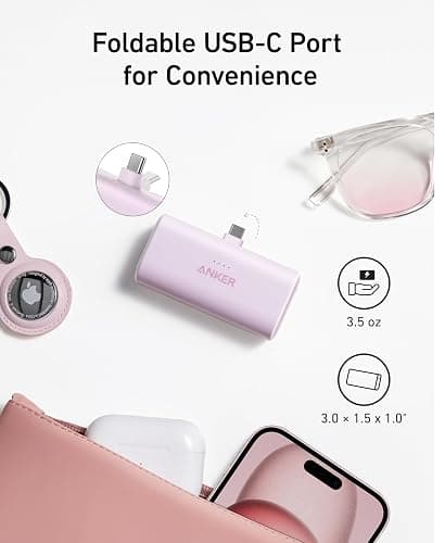 Anker Nano Power Bank,5,000mAh Portable Charger, Built-in USB-C Connector | 5,000mAh 22.5W Portable Charger for iPhone 17 / 16 / 15 Series, Galaxy S23 / S22 Series, iPad Pro / Air, AirPods, and More thumbnail 3