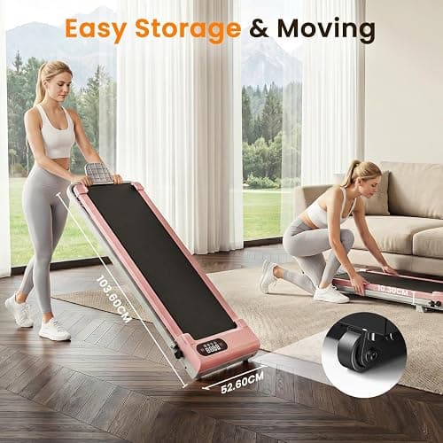 Walking Pad Treadmill with Handle Bar,Walking Pad with Incline 8%,2.5HP Quiet Under Desk 320 lbs 2 in 1Treadmills for Home Office,Compact Foldable Walking Pad,Remote Control&LED Display thumbnail 4
