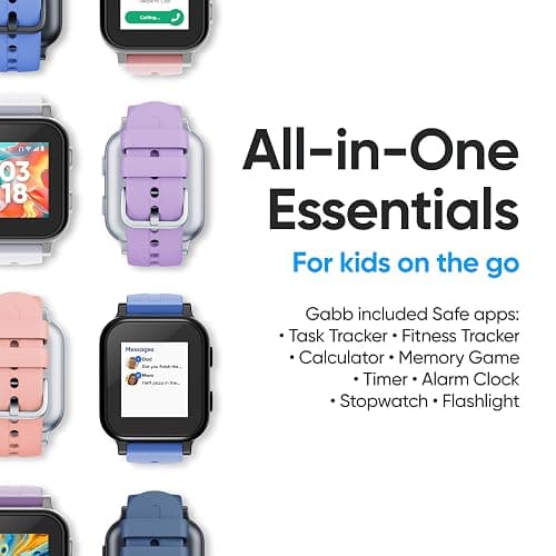 Gabb Watch 3e - Perfect GPS Tracker for Kids, Digital Smart Watch, No Social Media or Internet, Phone Plan Required (Silver) thumbnail 6