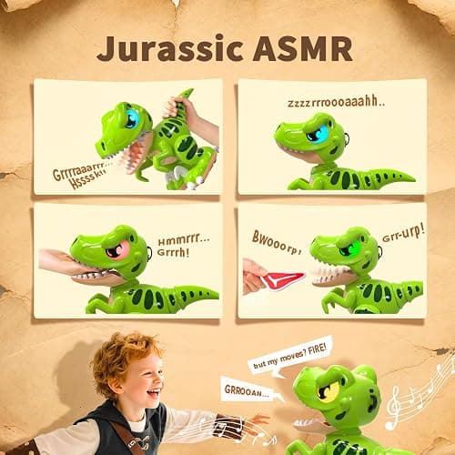 P&C Remote Control Dinosaur Toys for Kids Rechargeable Robot Velociraptor Toy with Spraying,Sound Effects,Dancing,RC Dino for Boy&Girl 3-12 STEM Gifts for Kid thumbnail 7
