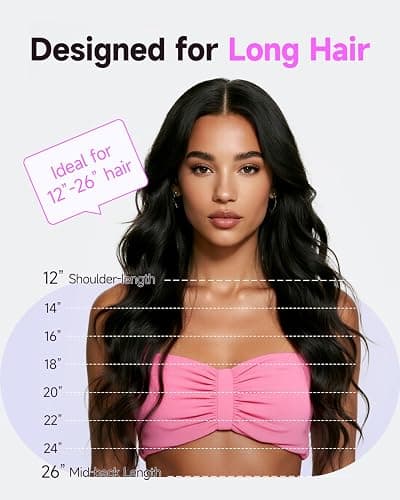 TSUYAGLA Automatic Hair Curler, 1 1/4 Inch Rotating Curling Iron with 3 Temp, 500 Million Ionic, 2-Way Rotation,10S Fast Heating, Anti-Scald, Anti-Tangle Rotating Curling Wand for Long Hair thumbnail 9