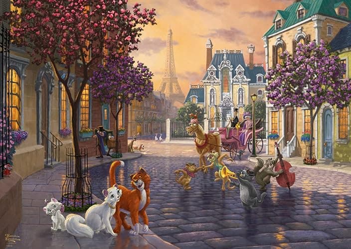 Schmidt Spiele 59690 Thomas Kinkade: Disney Aristocats (1000pc) Jigsaw Puzzle, Colourful thumbnail 2