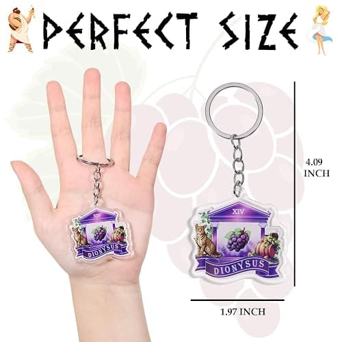 Htabiol Greek Mythology Keychains, 15pcs Olympian Gods Cabin Keychains, Greek Mythology Party Favor Gifts, Fit for Olympian Gods Birthday, Percy Jackson Party, Camp Half Blood Birthday thumbnail 3