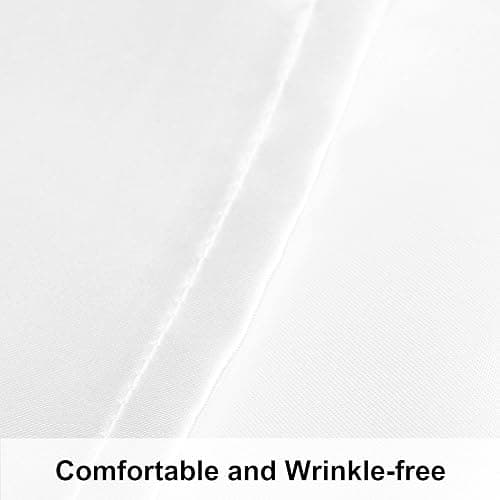 NTBAY California King Satin Pillowcases, Set of 2, White | Smooth Silky Microfiber Satin with Envelope Closure, 20 x 40 Inch Pillowcases, Pillow Inserts Not Included thumbnail 5