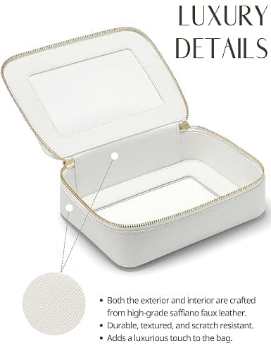 Popvibe Clear Makeup Bag Travel Cosmetic Case Transparent Toiletry Bag with Zipper, Portable Make Up Organizer Traveling Compact Car Bag for Essentials thumbnail 4