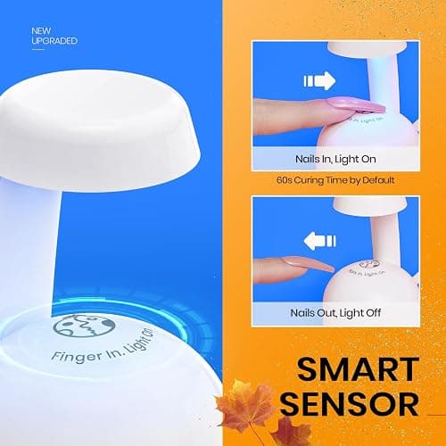 Beetles Mini Uv Light for Gel Nails Flash Curing Innovative with Smart Sensor for Easy and Fast Extension System, Portable Manicure Uv Led Light for Gel Nail Polish Diy thumbnail 3