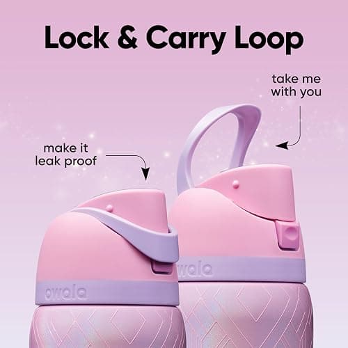 Owala Wicked FreeSip Insulated Stainless Steel Water Bottle with Straw for Sports and Travel, BPA-Free Sports Water Bottle, 32 oz, Glinda (Pink) thumbnail 5