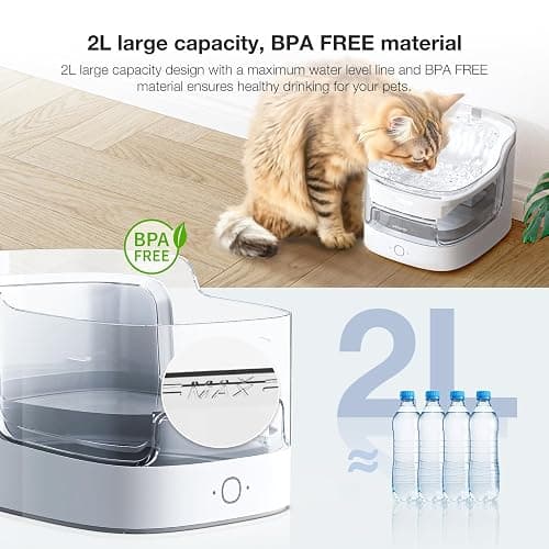 Cat Water Fountain 8-Layer cat Fountain Filter Ultra-Quiet Automatic Pet Water Dispenser for Cats and Dogs 2.4G WiFi(PF1L) thumbnail 8