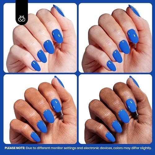 Beetles Blue Gel Polish - Hema Free Abyss Halo Blue Gel Nail Polish, Soak off UV Led Lamp Summer Nails Art Colorful Bottle Manicure for Women thumbnail 6