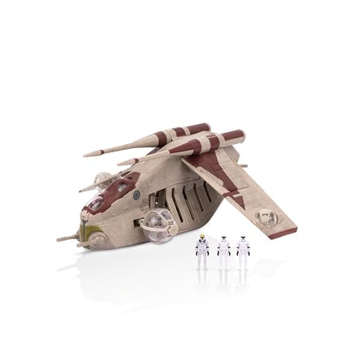 Star Wars Micro Galaxy Squadron Republic Attack Force Bundle Set - Deluxe Battle Pack with Five Vehicles Nine 1-Inch Micro Figure Accessories thumbnail 8