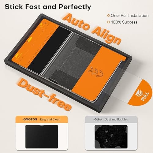 OMOTON PAPERSENSE Matte Screen Protector for iPad Air 11 Inch M3 2025 & M2 2024 (7th/6th Gen), Paper-layer Tempered Glass with Dust-free Installation Tray, Anti-glare, Apple Pencil Support, 2 Pack thumbnail 6