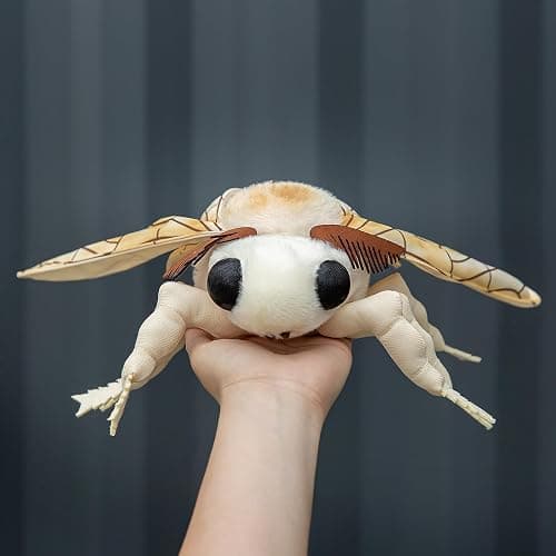 ZHONGXIN MADE Silk Moth Plush Toy - Lifelike Silk Moth Stuffed Animals 11in, Realistic Soft Big Wings Moth Toys, Simulation Butterfly Plushie Model Toy, Unique Plush Collection for Kids thumbnail 5