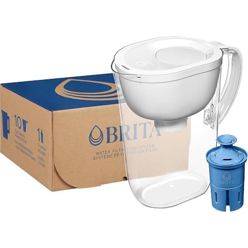 Brita Water Pitcher, Everyday Elite Filter, Removes 99% of Lead, Includes 1 Filter, 10-Cup Capacity, White thumbnail 14