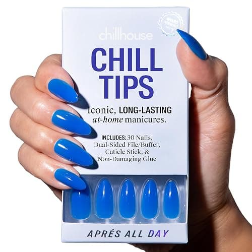 Chillhouse - Chill Tips, Press on Nails Kit - Aprés All Day (Oval) - 30 Nail Shapes & Sizes - Up to 2 Weeks of Wear - Customizable Fit - Reusable - Latina Founded & Women Owned - Beauty & Self Care - Image 1