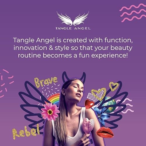 Detangling Hair Brush - Anti Static Angel Wing Hair Brush with Soft & Flexible Bristle for Straight & Wavy Hair - Tangle Angel Hair Detangler Brushes for Blow Drying & Shower - Matt White thumbnail 10