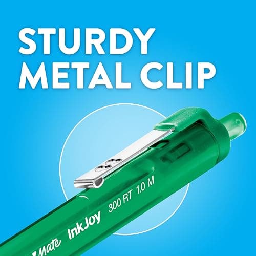 Paper Mate InkJoy 300RT Retractable Ballpoint Pens, Medium Point (1.0mm), Black, 24 Count thumbnail 7