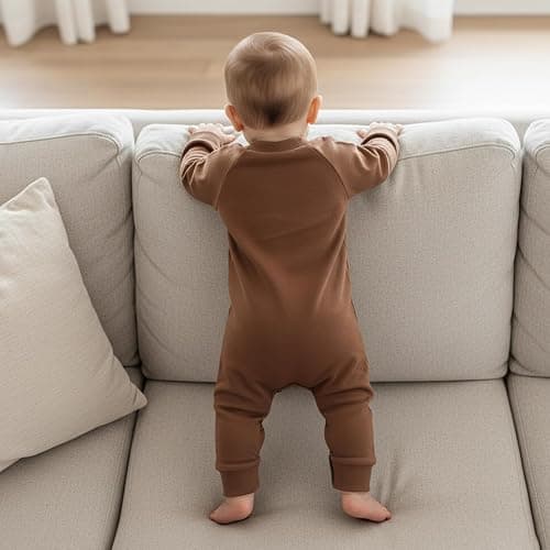 allshope Newborn Baby Boy Girl Fall Outfit Romper Sweatshirt Football Rugby Print Jumpsuit Bodysuit Infant Clothes thumbnail 7