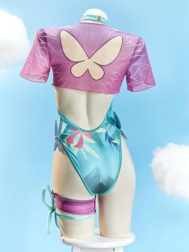 haikyuu Women Anime One Piece Swimsuit Kawaii Style Bathing Suit Rave Cosplay Swimwear thumbnail 3