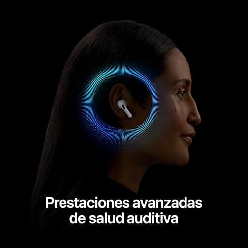 Apple AirPods Pro 2 Auriculares inalámbricos, Auriculares Bluetooth, cancelación Activa de Ruido, Audífono, Modo Sonido Ambiente, Audio Espacial Personalizado, Sonido de Alta fidelidad, Carga USB C thumbnail 5