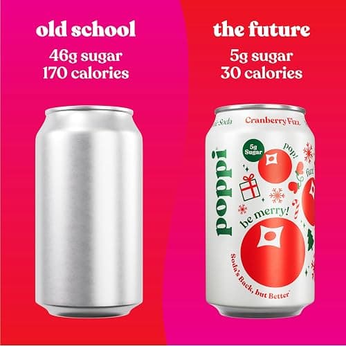 Poppi Sparkling Prebiotic Soda Beverage with Apple Cider Vinegar, Seltzer Water and Fruit Juice, Cranberry Fizz Flavor, 12 Fl Oz, Pack of 12, Packaging May Vary thumbnail 5