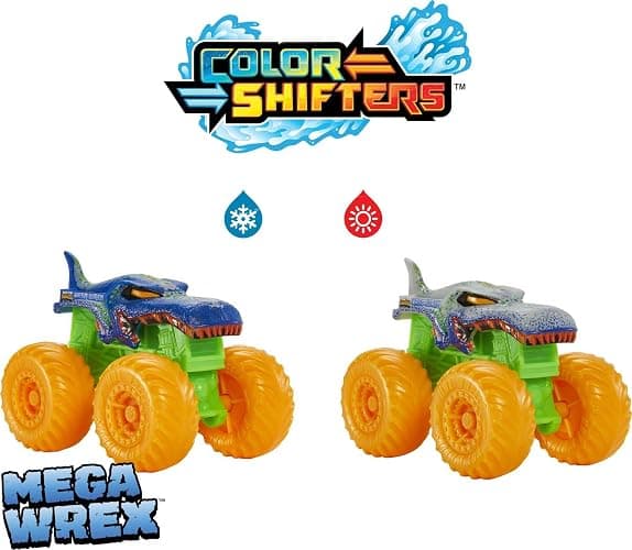 Hot Wheels Monster Trucks Color Reveal 2-Pack & Clip-On Water Tank, 2 Toy Trucks with Surprise Color Change (Styles May Vary) thumbnail 3