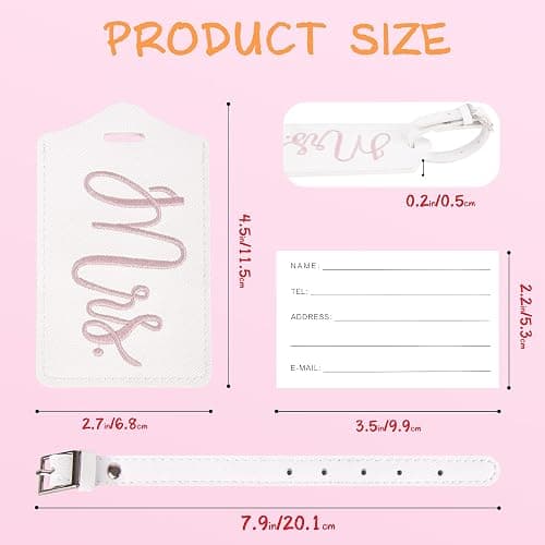 Mr and Mrs Tags, Wedding Gifts for Couples 2026, Personalized Engagement Gifts for Couples, Bridal Shower Gift for Newlyweds, Bride and Groom Travel Essentials thumbnail 7
