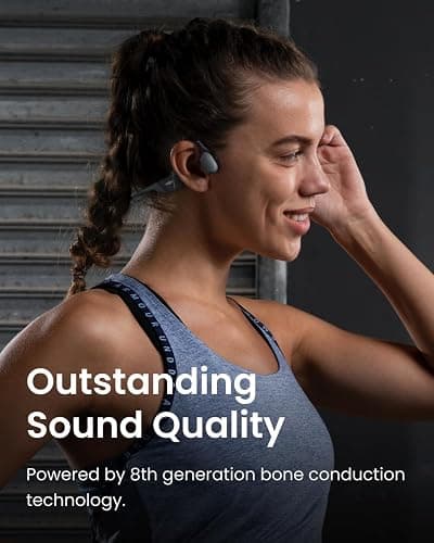 SHOKZ OpenRun, Bone Conduction Headphones,Open-Ear Bluetooth Wireless Sport Headphones for Running & Workout,Sweat Resistant, Long 8H Playtime,Mic,Hair Band-Standard-Grey thumbnail 7