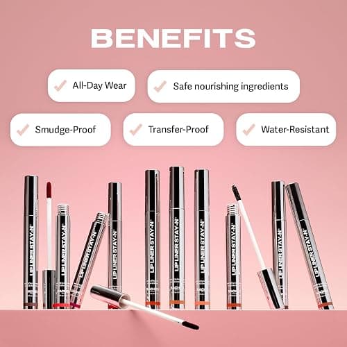 Sacheu Lip Liner STAY-N Peel Off Lip Stain — Long Lasting Matte Lip Tattoo Transfer Proof Lipstain Infused with Hyaluronic Acid & Vitamin E for All Skin Types — Vegan & Cruelty-Free, p-INKED thumbnail 4