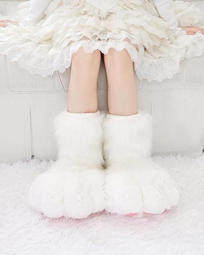 ZFKJERS Cosplay Animal Cat Plastic Claws for Fursuit Feet Paw Shoes Furry Paw Slippers Adults Costume Accessories Set thumbnail 2