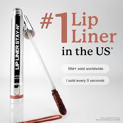 Sacheu Lip Liner STAY-N Peel Off Lip Stain — Long Lasting Waterproof Lip Tint with Hyaluronic Acid & Vitamin E — Transfer Proof Matte Finish, Vegan & Cruelty-Free (Main Character) thumbnail 2