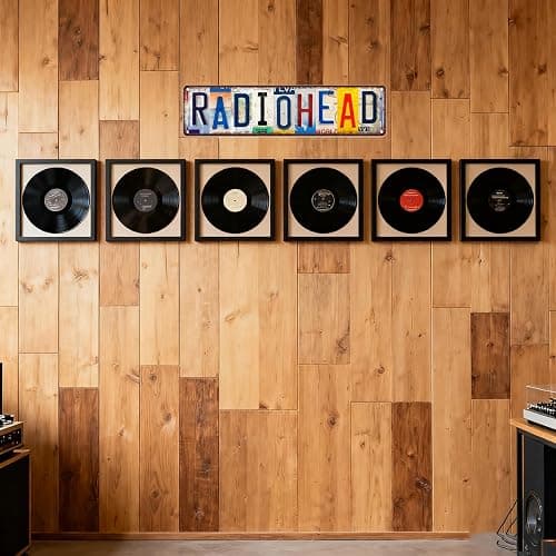 Vintage Radiohead Metal Tin Sign Poster，Street Signs, License Plates for Music Room Home Bar Wall Decor，Music Band Album Artist Posters，16x4 inches， Suitable for Studio, Funky Bedroom, Living Room Cool Decoration, and Merch Gifts for Band Fans thumbnail 7