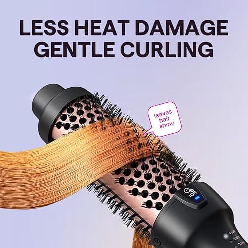 Wavytalk Updated Version Thermal Brush for Blowout Look, Blowout Express 1.5 Inch Ionic Thermal Round Brush Makes Hair Smoother Get Natural Curls, Dual Voltage, Easy to Use thumbnail 5