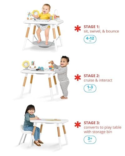 Skip Hop Discoverosity Montessori-Inspired 3-Stage Activity Center & Play Table for Baby Ages 4m+ thumbnail 4